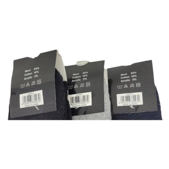 Men’s Lamb Wool Winter Crew Socks 12 Pack – Classic Argyle Warm Hiking & Work - Picture 4 of 4